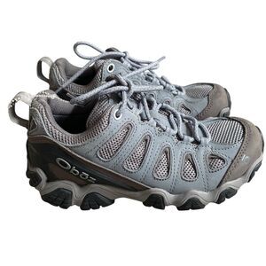 Oboz Sawtooth Low Hiking Shoes Women 6 EU 36 Gray Lace Up Outdoor Camping